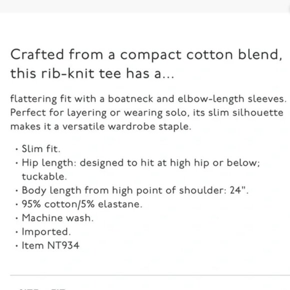 NWOT Madewell Elbow-Sleeve Boatneck Tee White (size small) - Picture 4 of 4